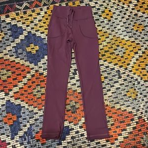 Lululemon burgundy straight leg high waist legging